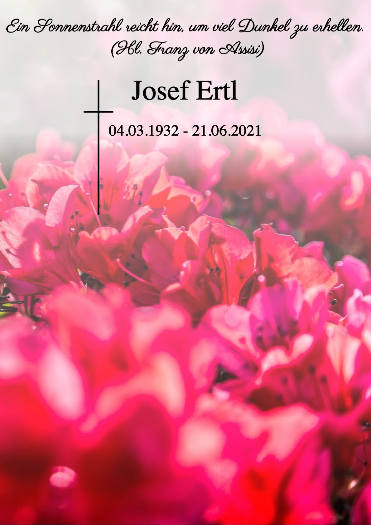 Traueranzeige von Josef Ertl
