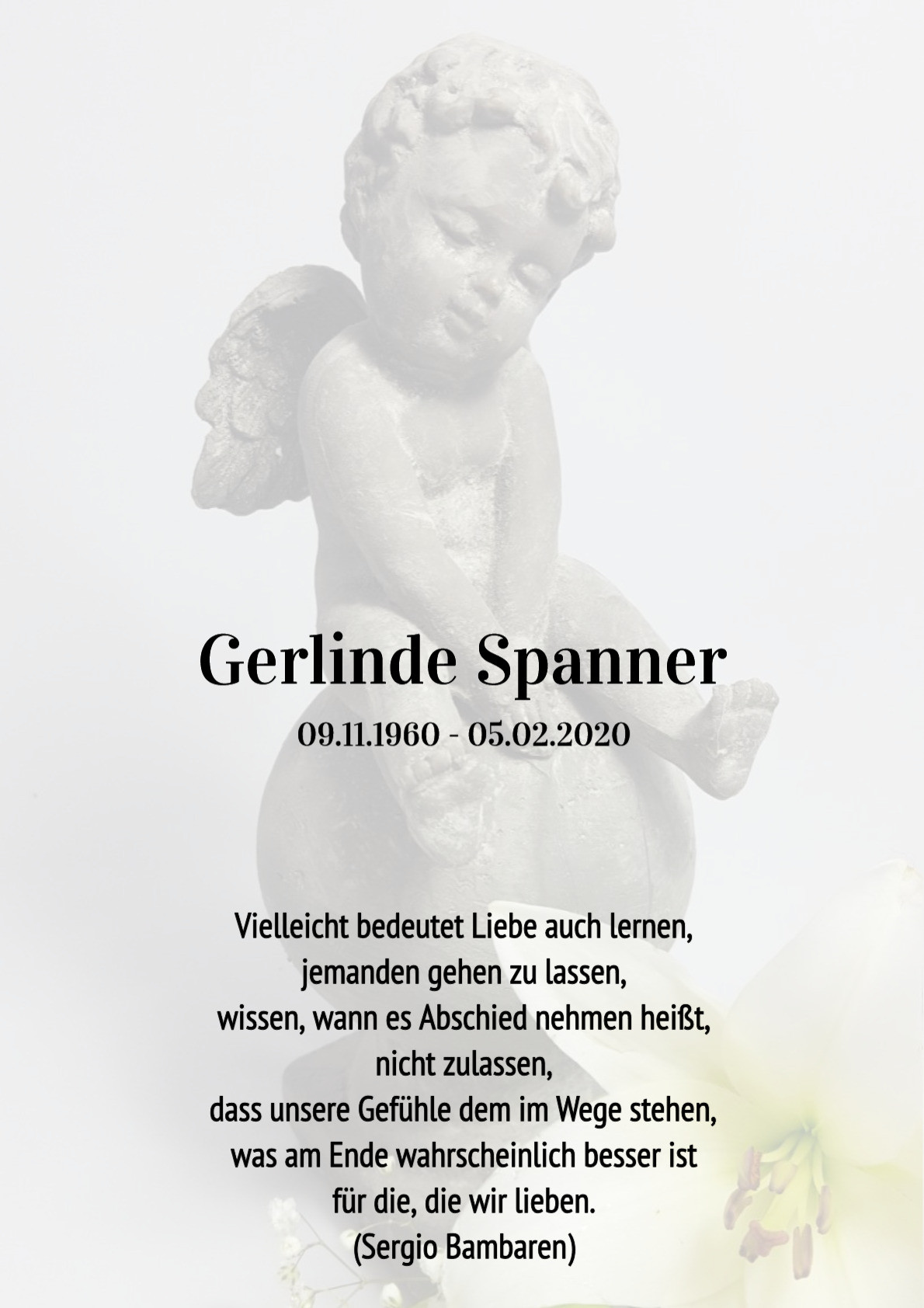 Traueranzeige von Gerlinde Spanner