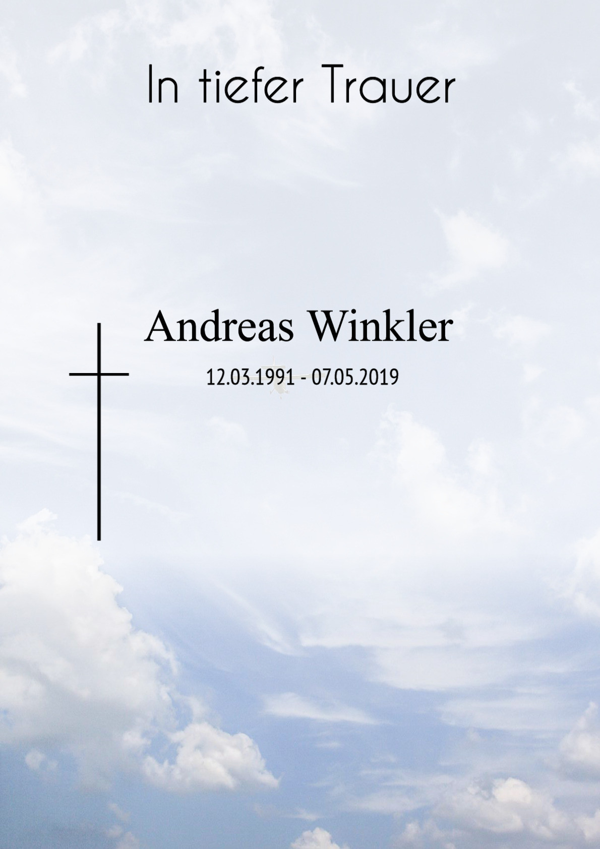 Traueranzeige von Andreas Winkler