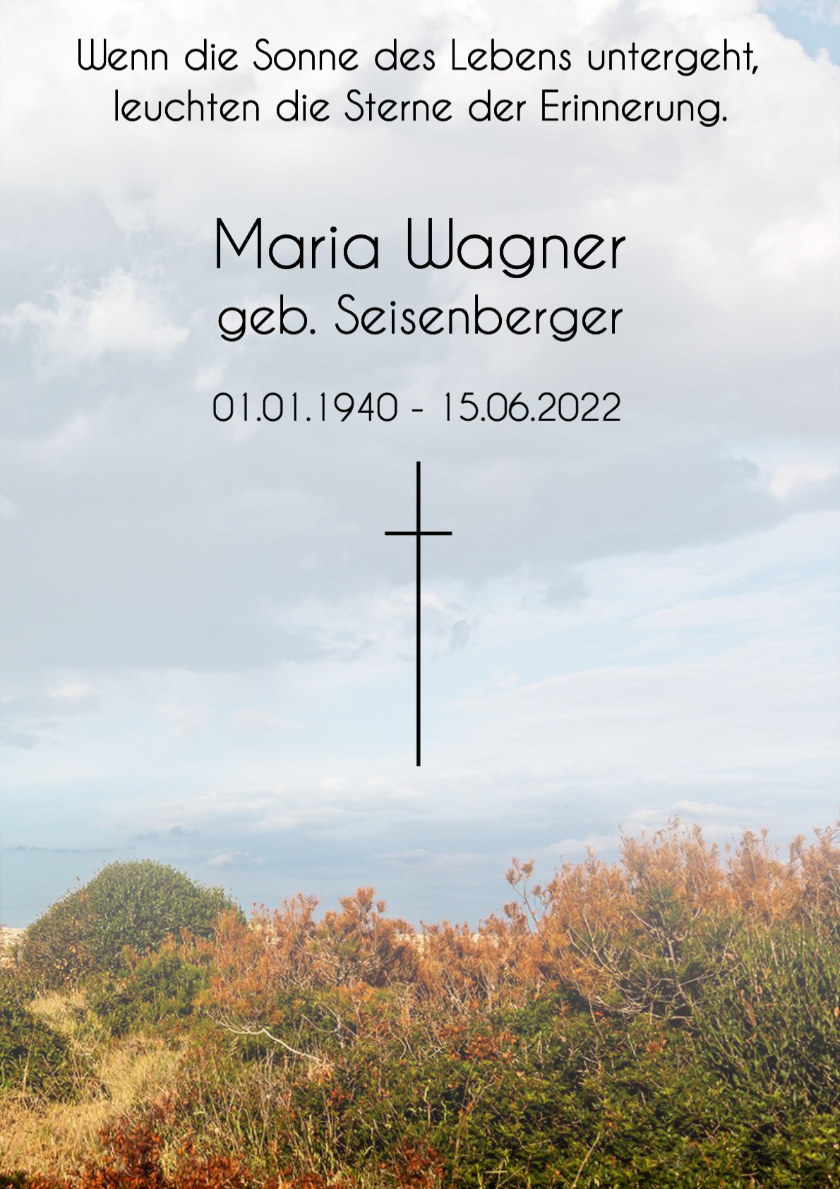 Traueranzeige von Maria Wagner