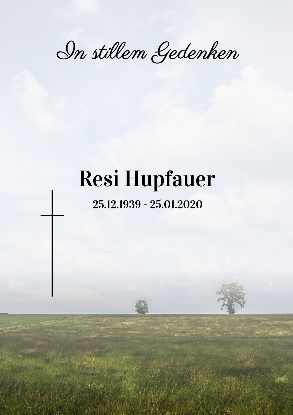 Traueranzeige von Resi Hupfauer
