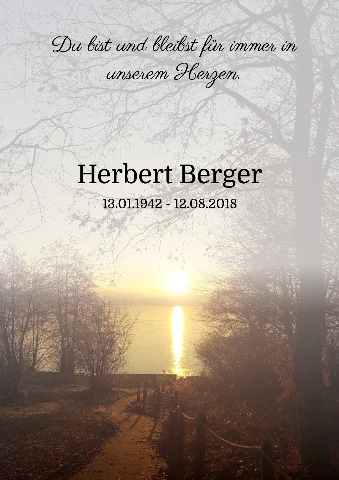 Traueranzeige von Herbert Berger