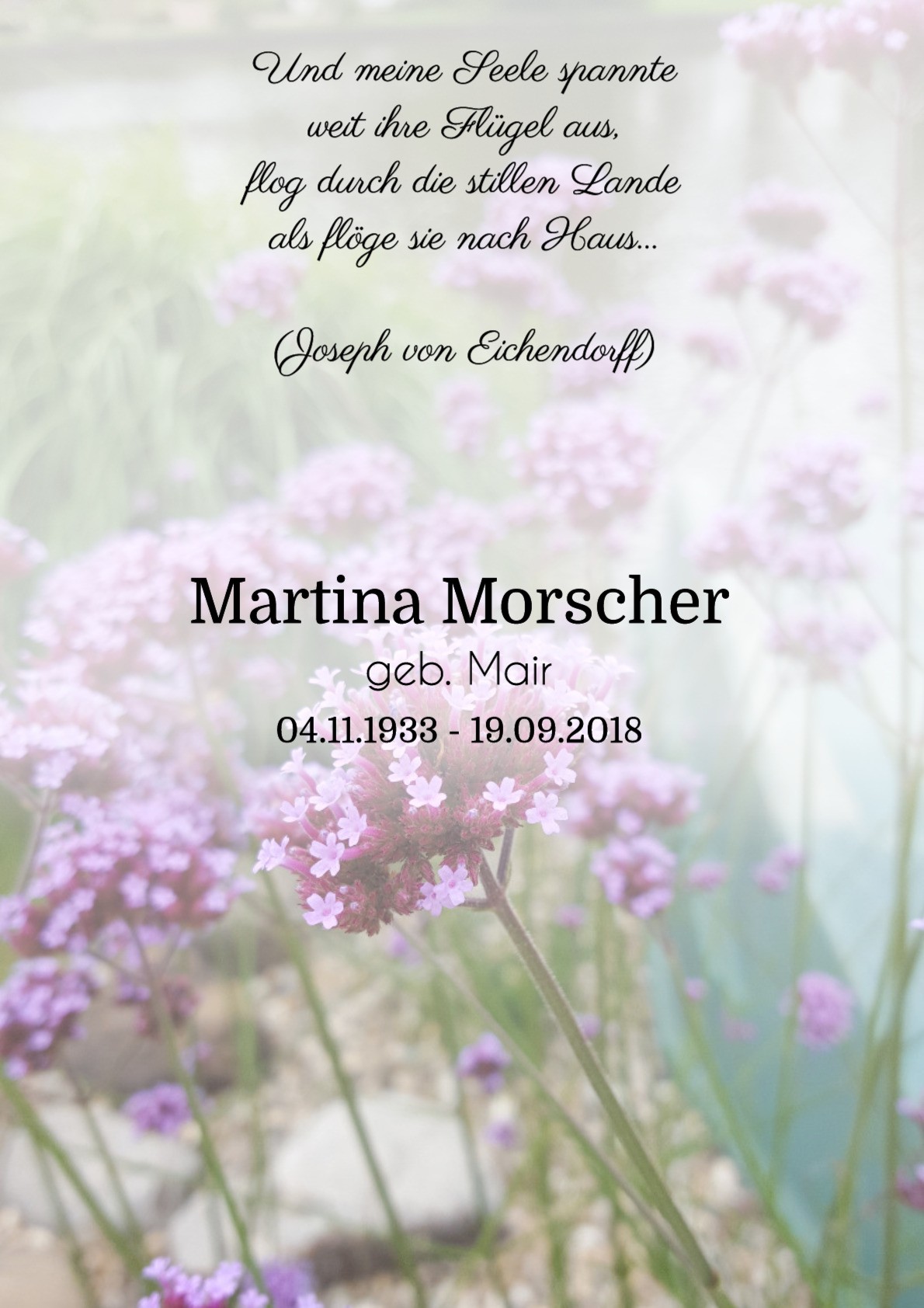 Traueranzeige von Martina Morscher