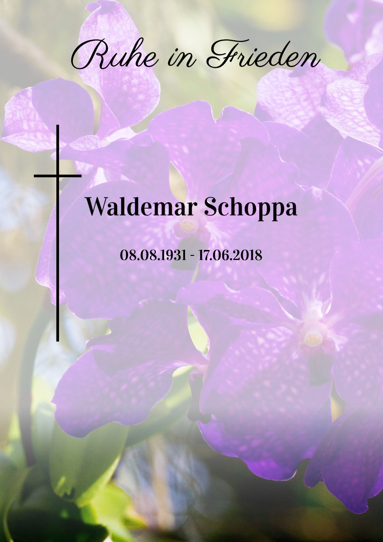 Traueranzeige von Waldemar Schoppa