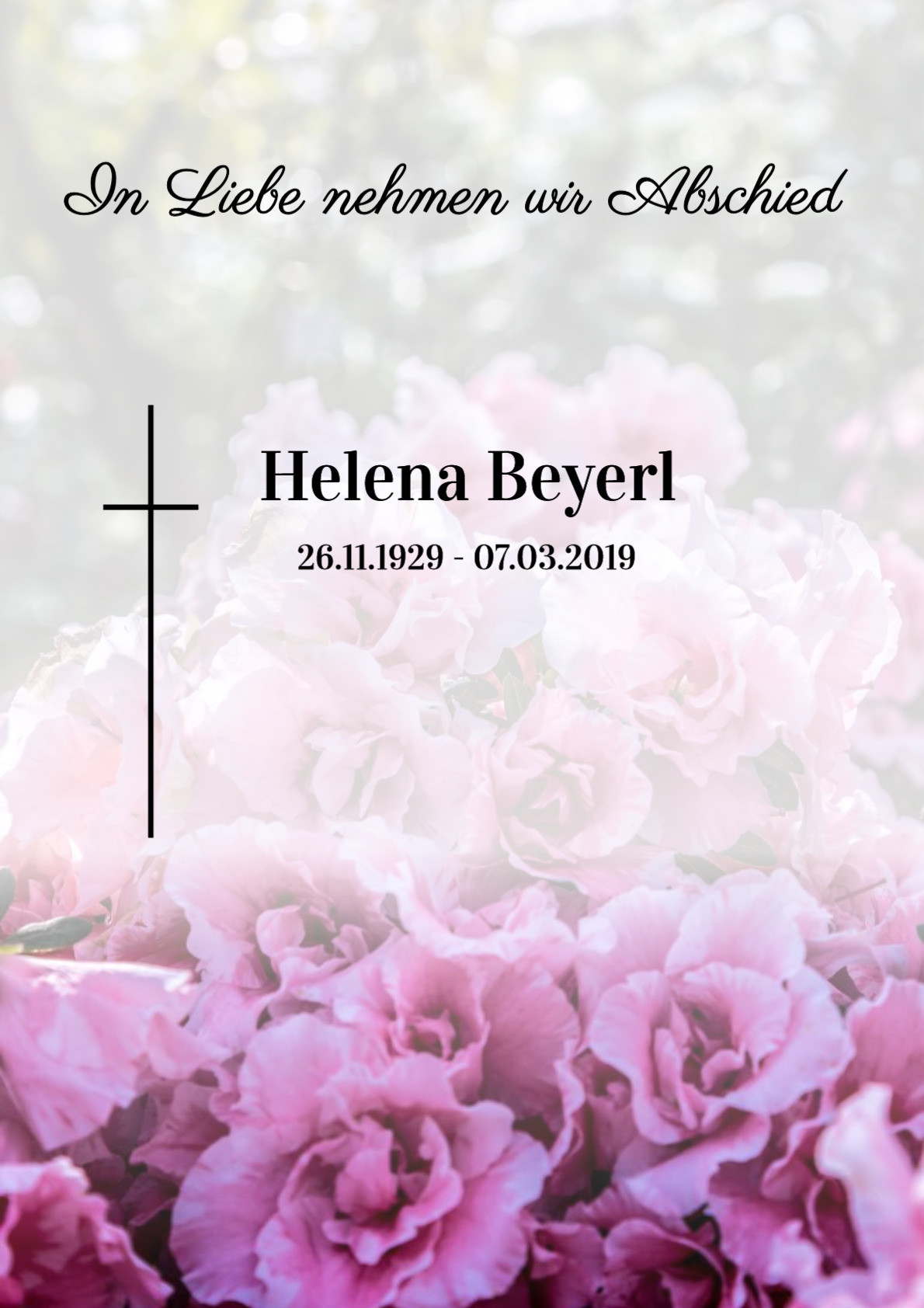 Traueranzeige von Helena Beyerl