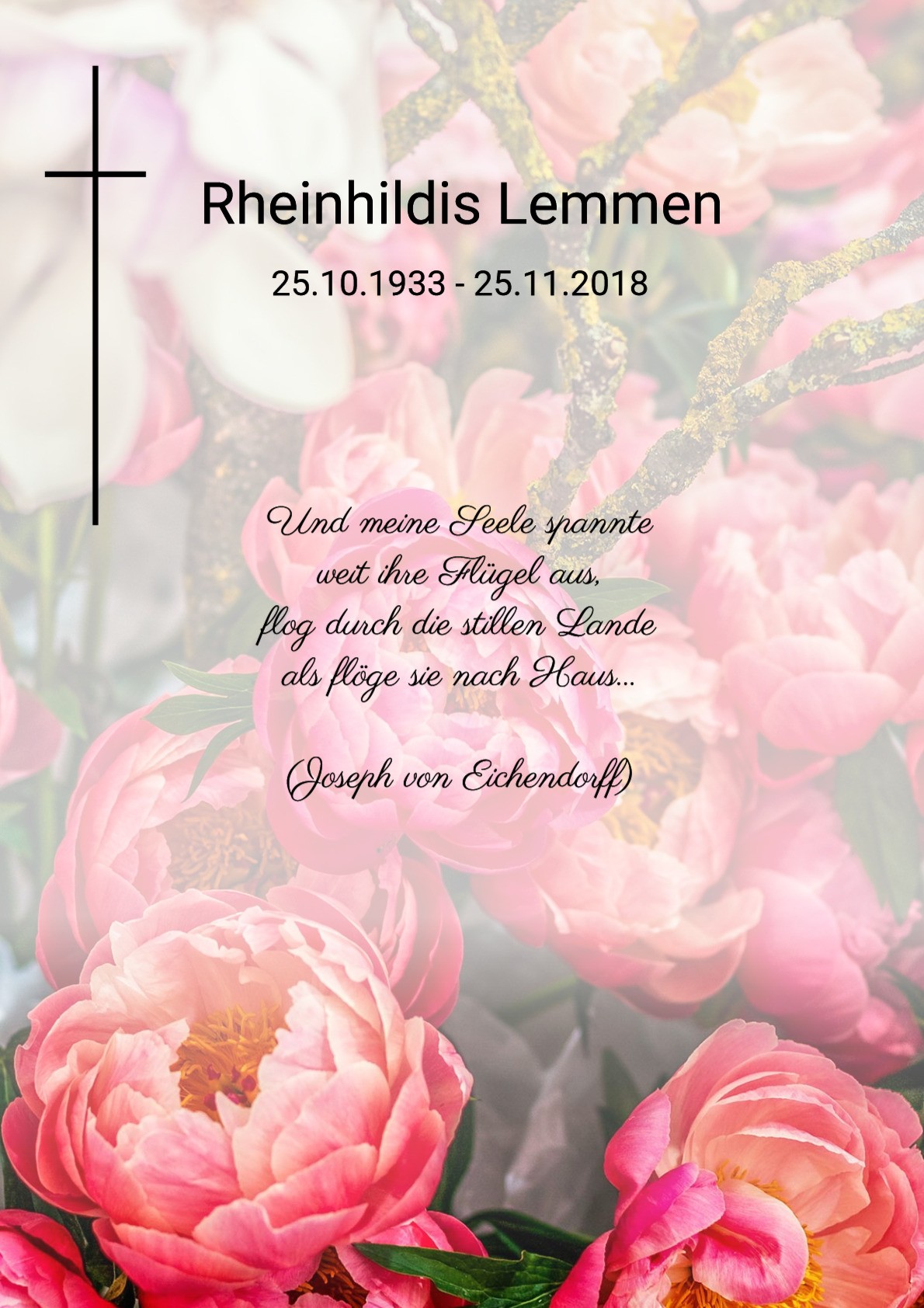 Traueranzeige von Rheinhildis Lemmen