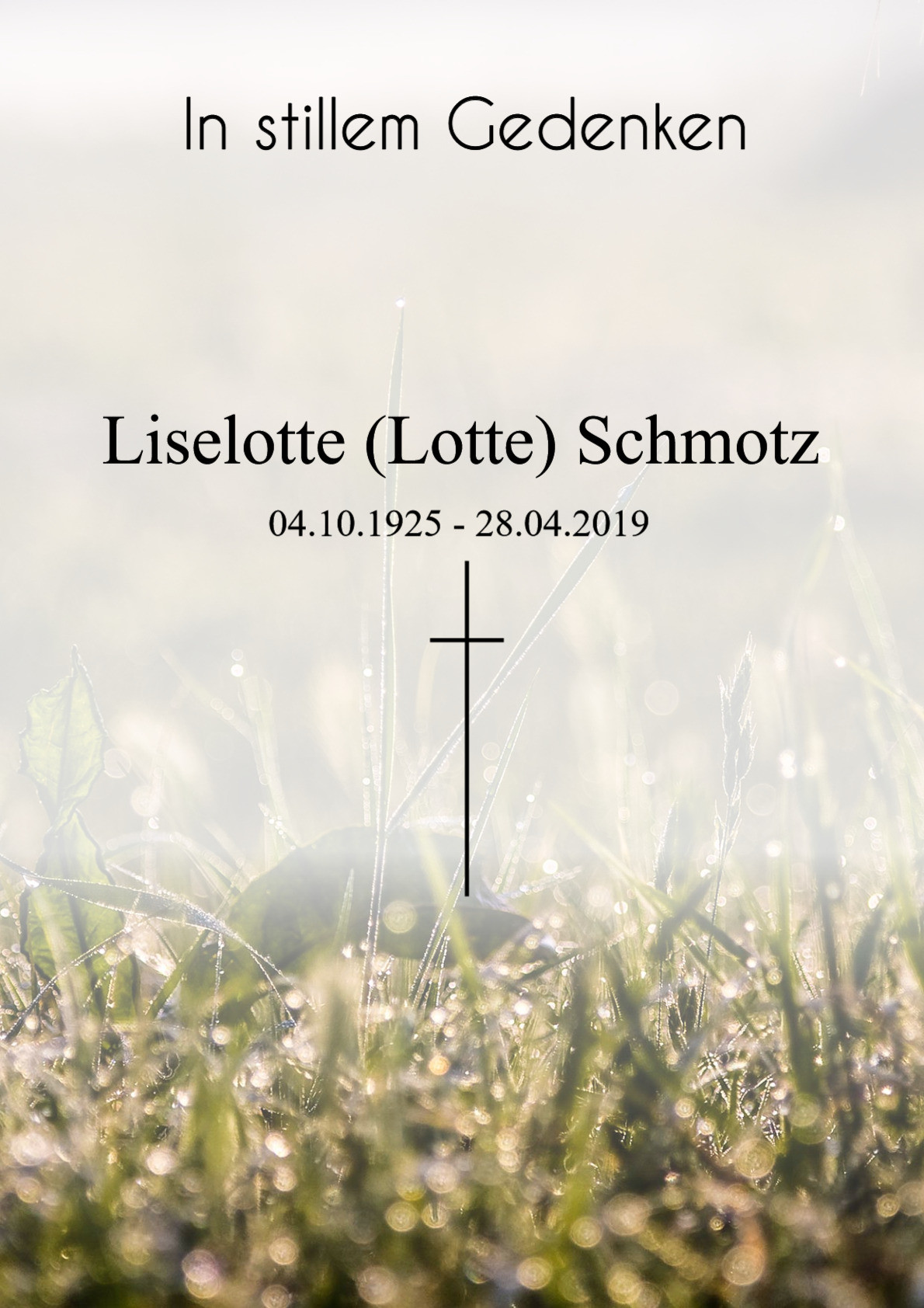 Traueranzeige von Liselotte (Lotte) Schmotz