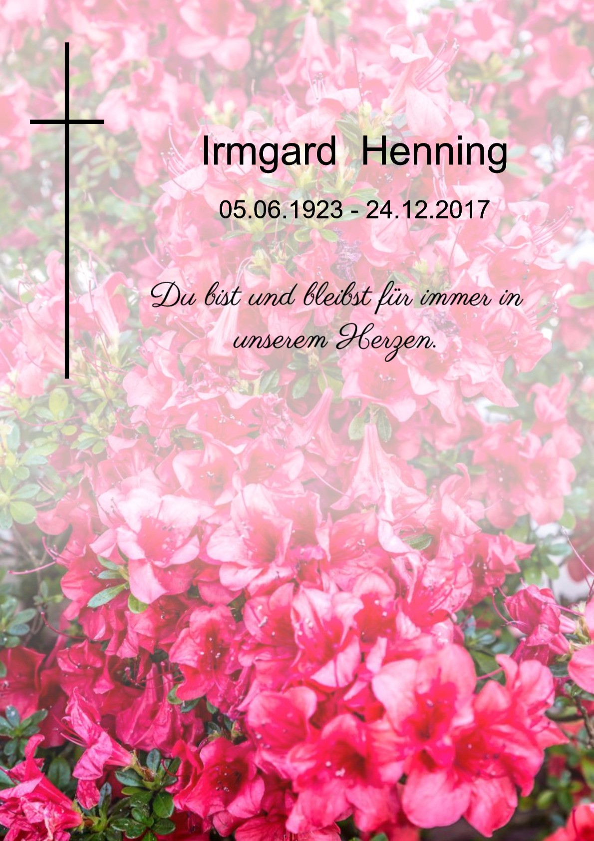 Traueranzeige von Irmgard Henning