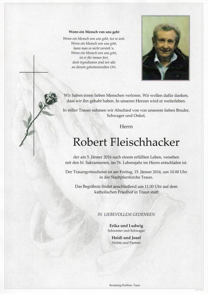 Traueranzeige von Robert Fleischhacker