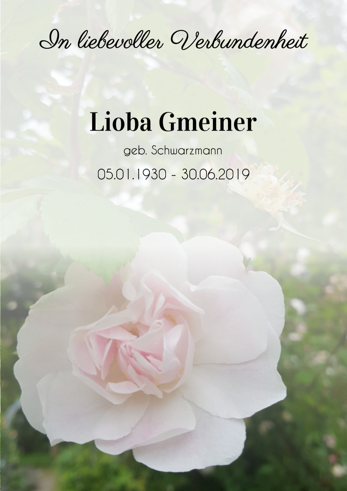 Traueranzeige von Lioba Gmeiner