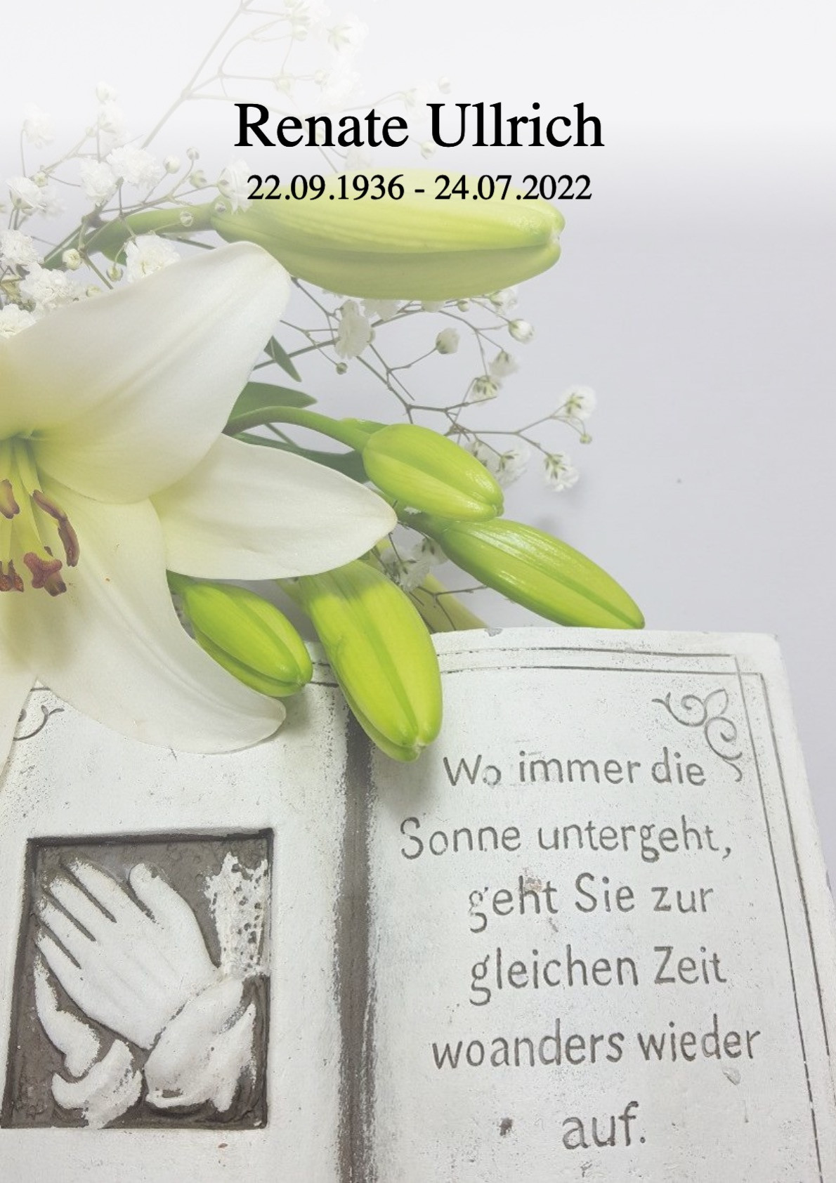 Traueranzeige von Renate Ullrich