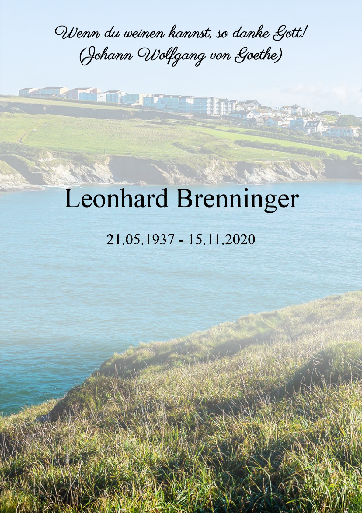 Traueranzeige von Leonhard Brenninger