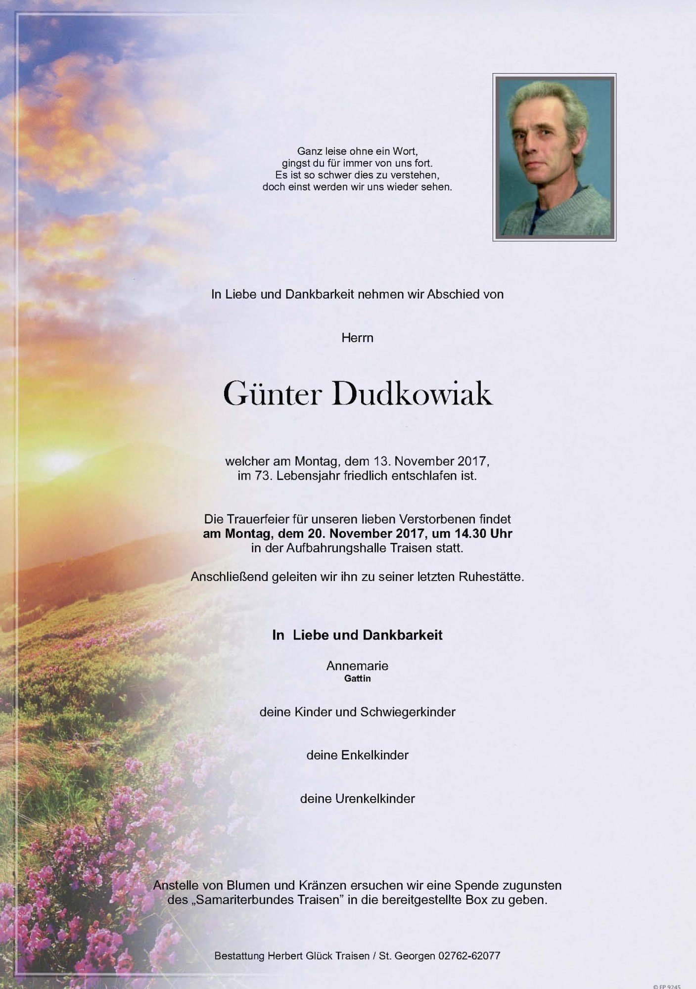 Traueranzeige von Günter Dudkowiak