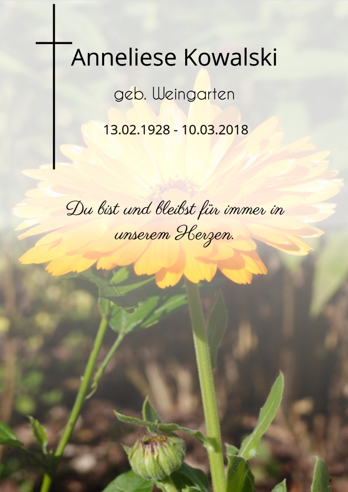 Traueranzeige von Anneliese Kowalski