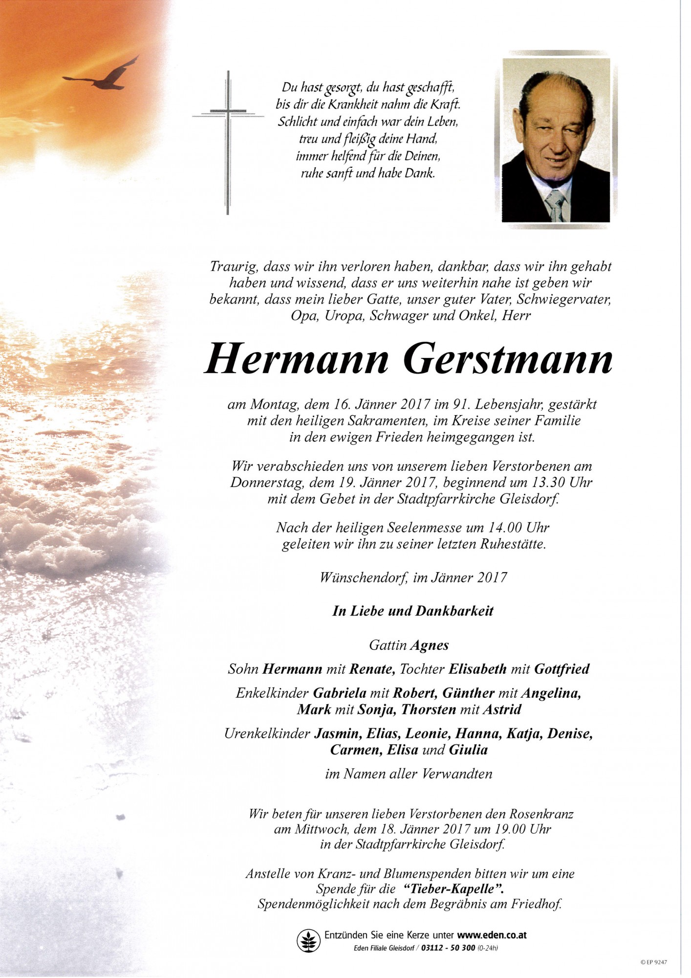Traueranzeige von Hermann Gerstmann