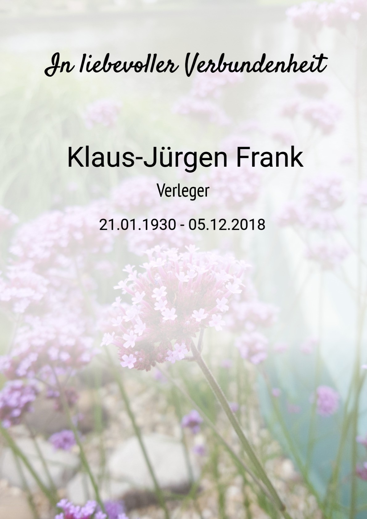 Traueranzeige von Klaus-Jürgen Frank