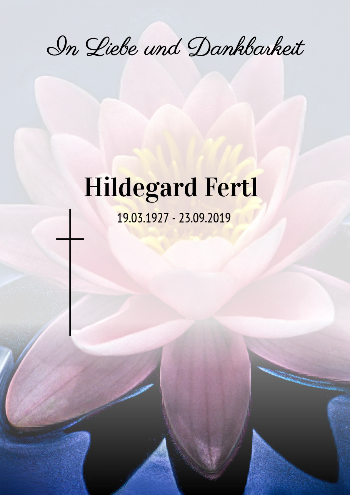 Traueranzeige von Hildegard Fertl