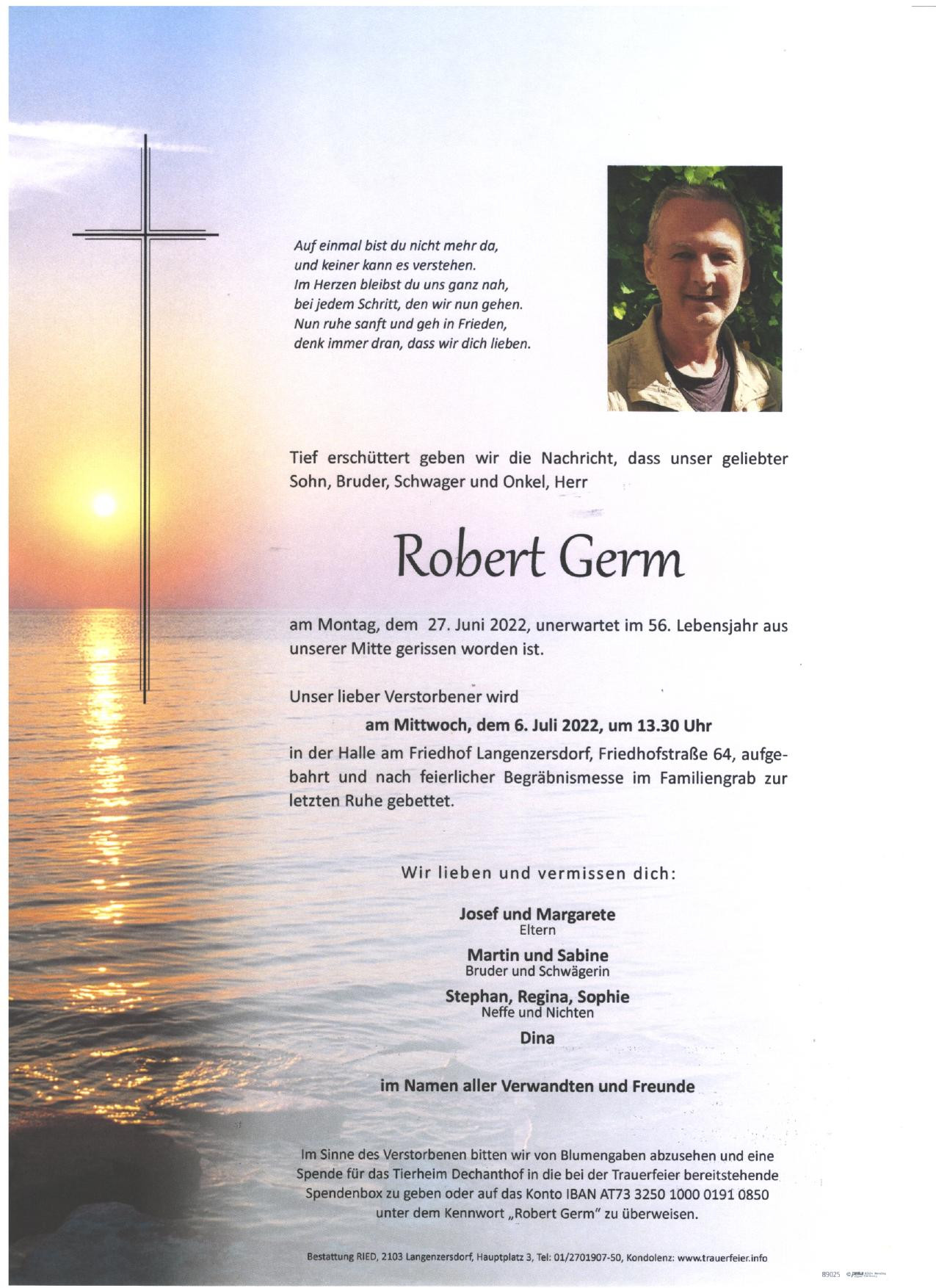 Traueranzeige von Robert Germ