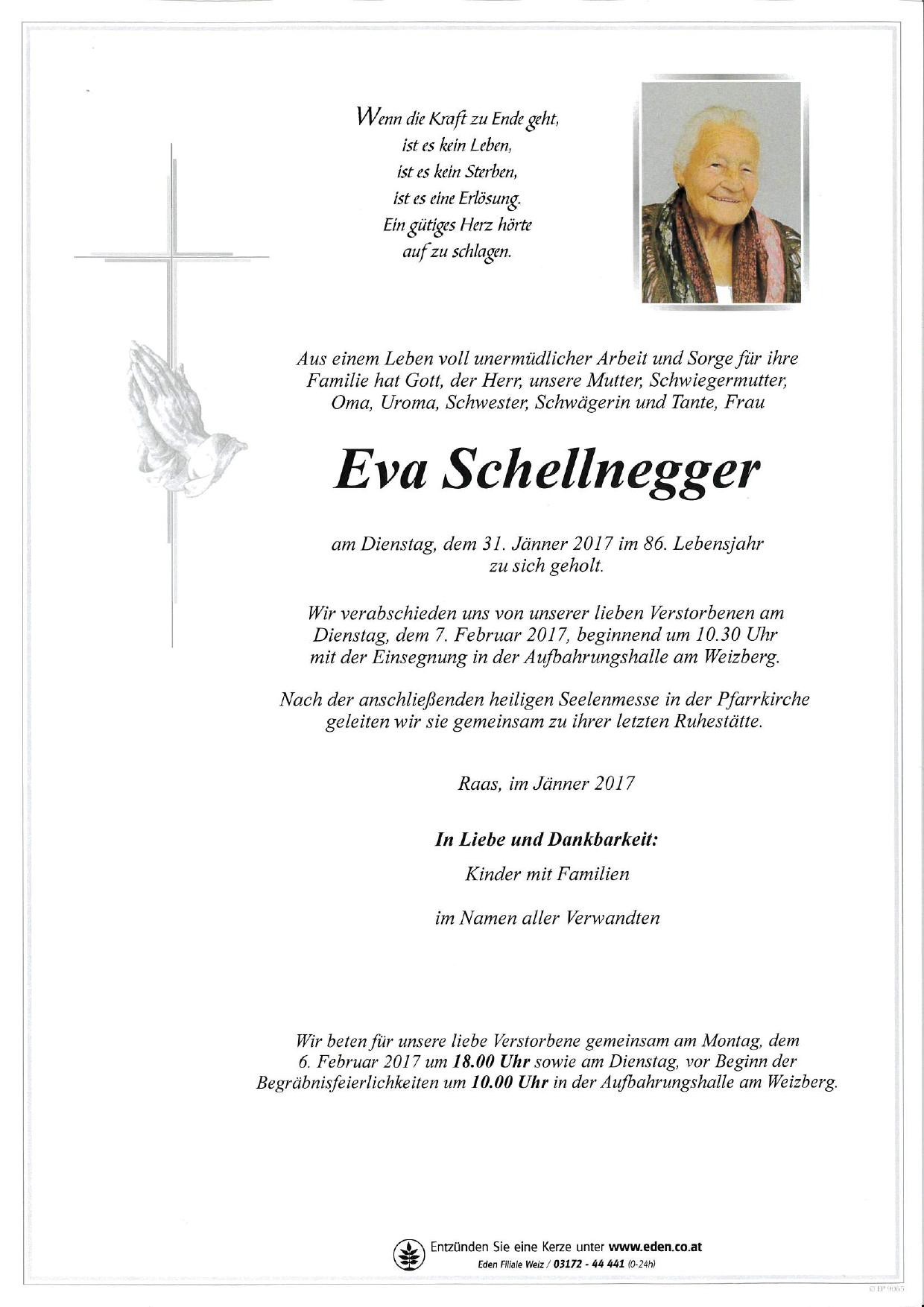 Traueranzeige von Eva Schellnegger