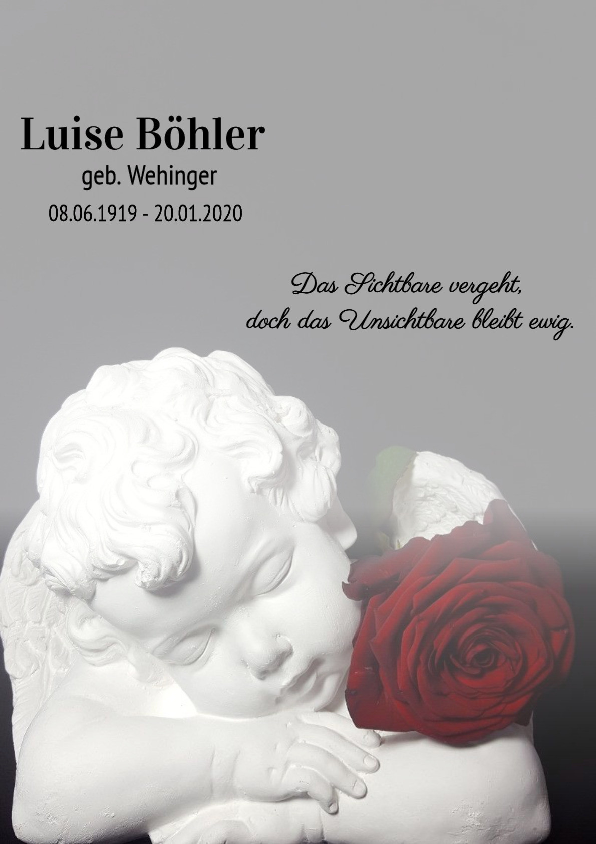 Traueranzeige von Luise Böhler