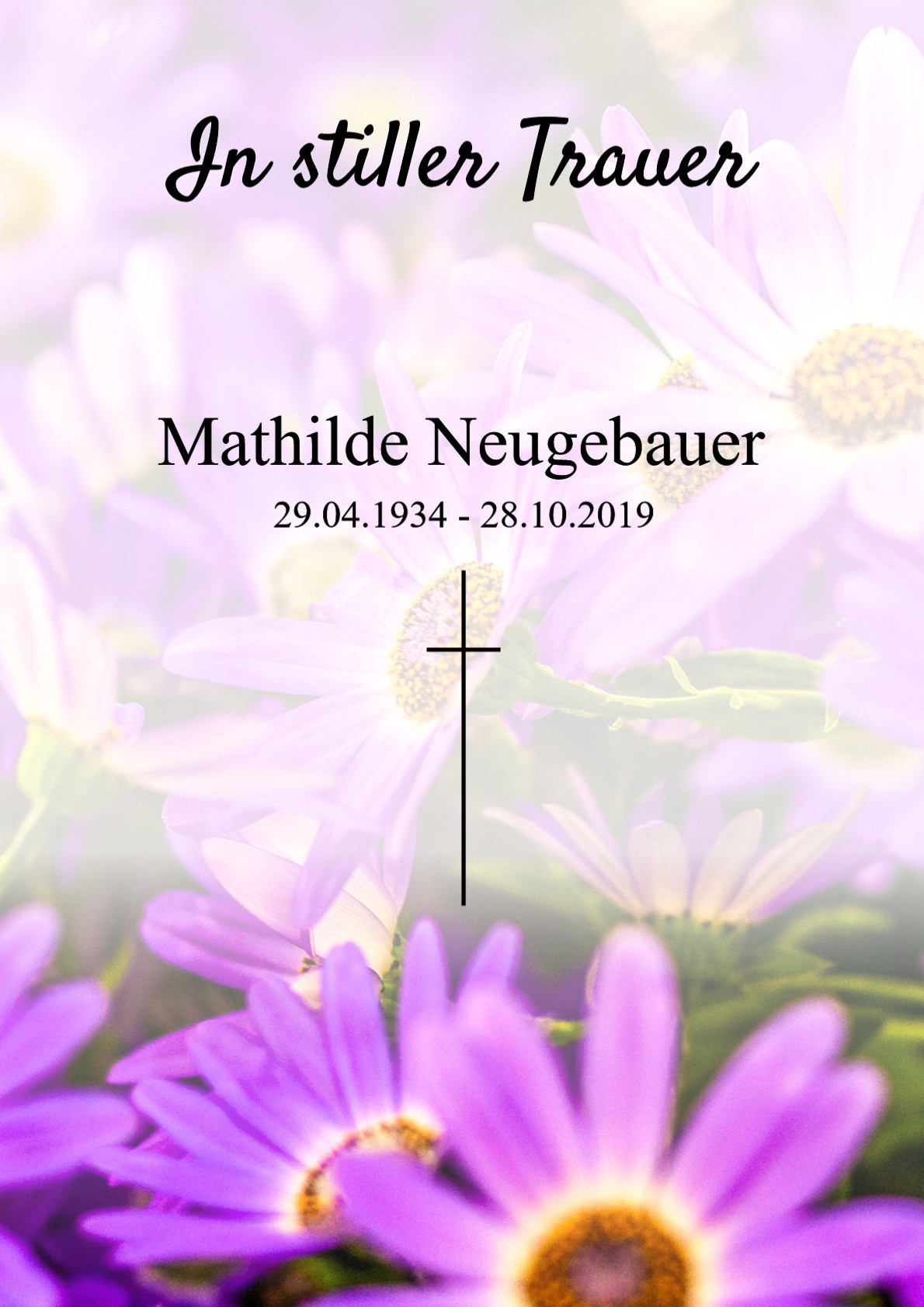 Traueranzeige von Mathilde Neugebauer