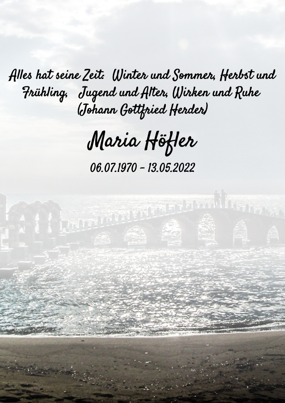 Traueranzeige von Maria Höfler