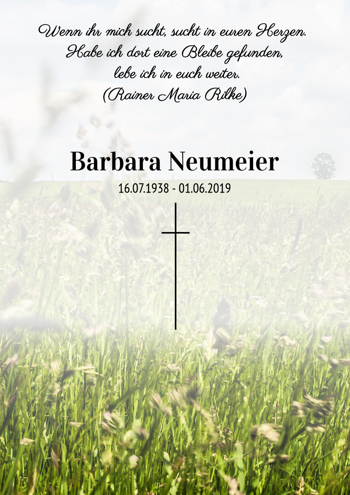 Traueranzeige von Barbara Neumeier