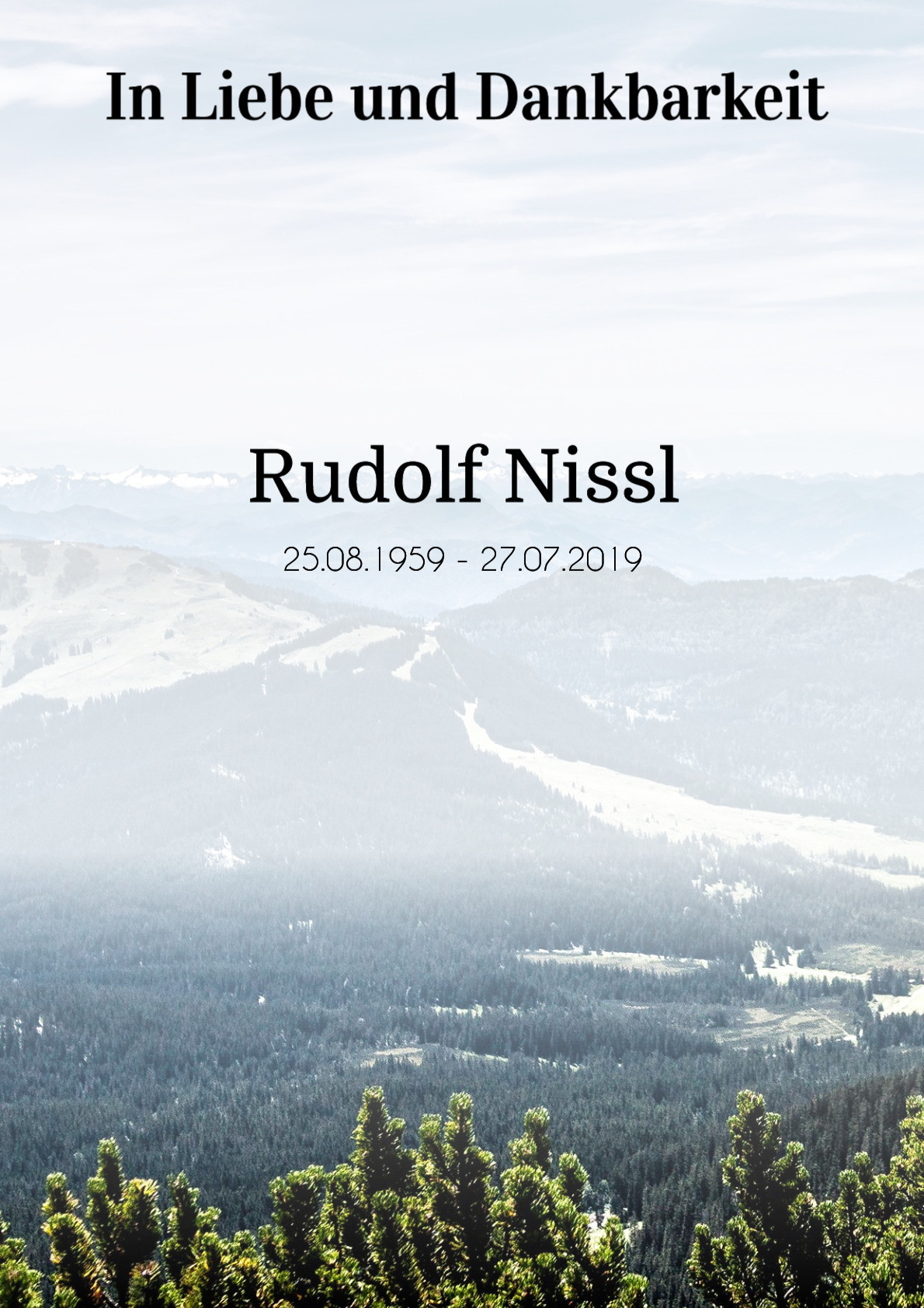 Traueranzeige von Rudolf Nissl