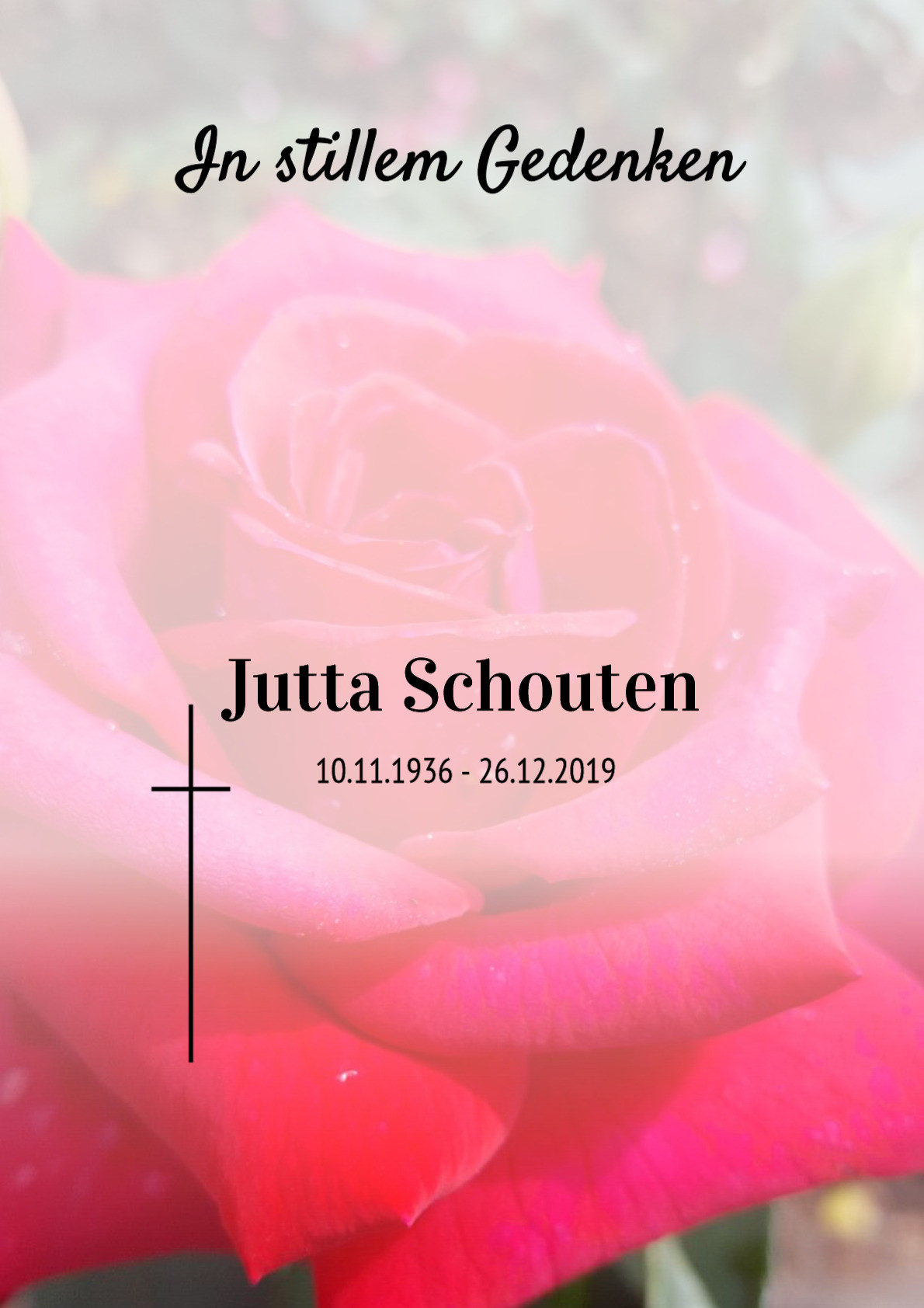 Traueranzeige von Jutta Schouten