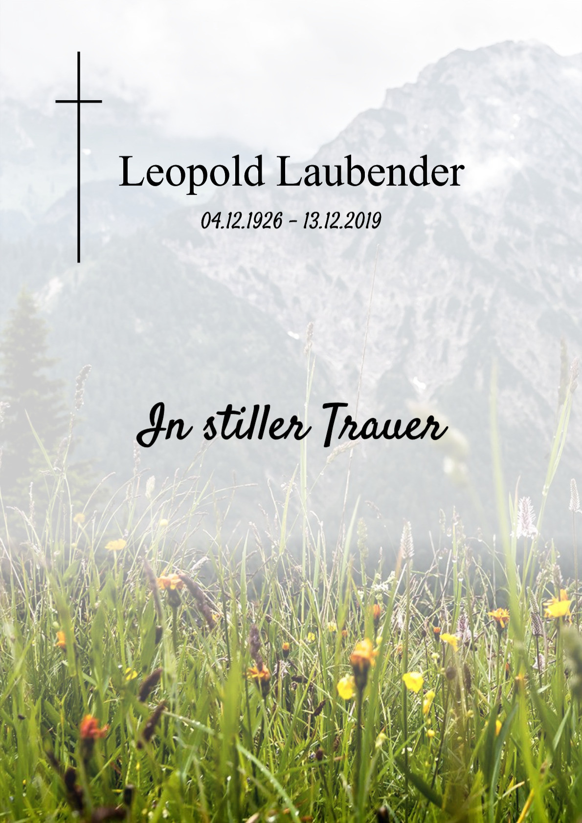 Traueranzeige von Leopold Laubender