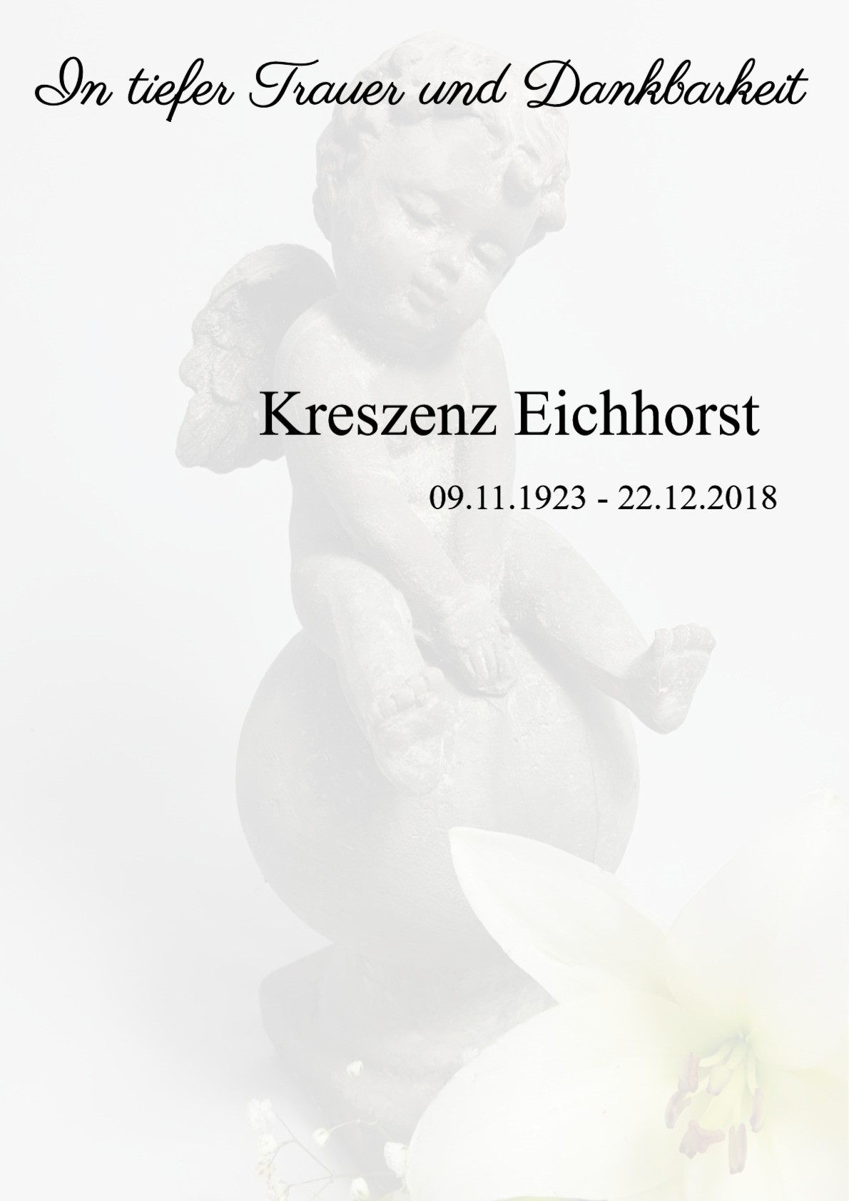Traueranzeige von Kreszenz Eichhorst