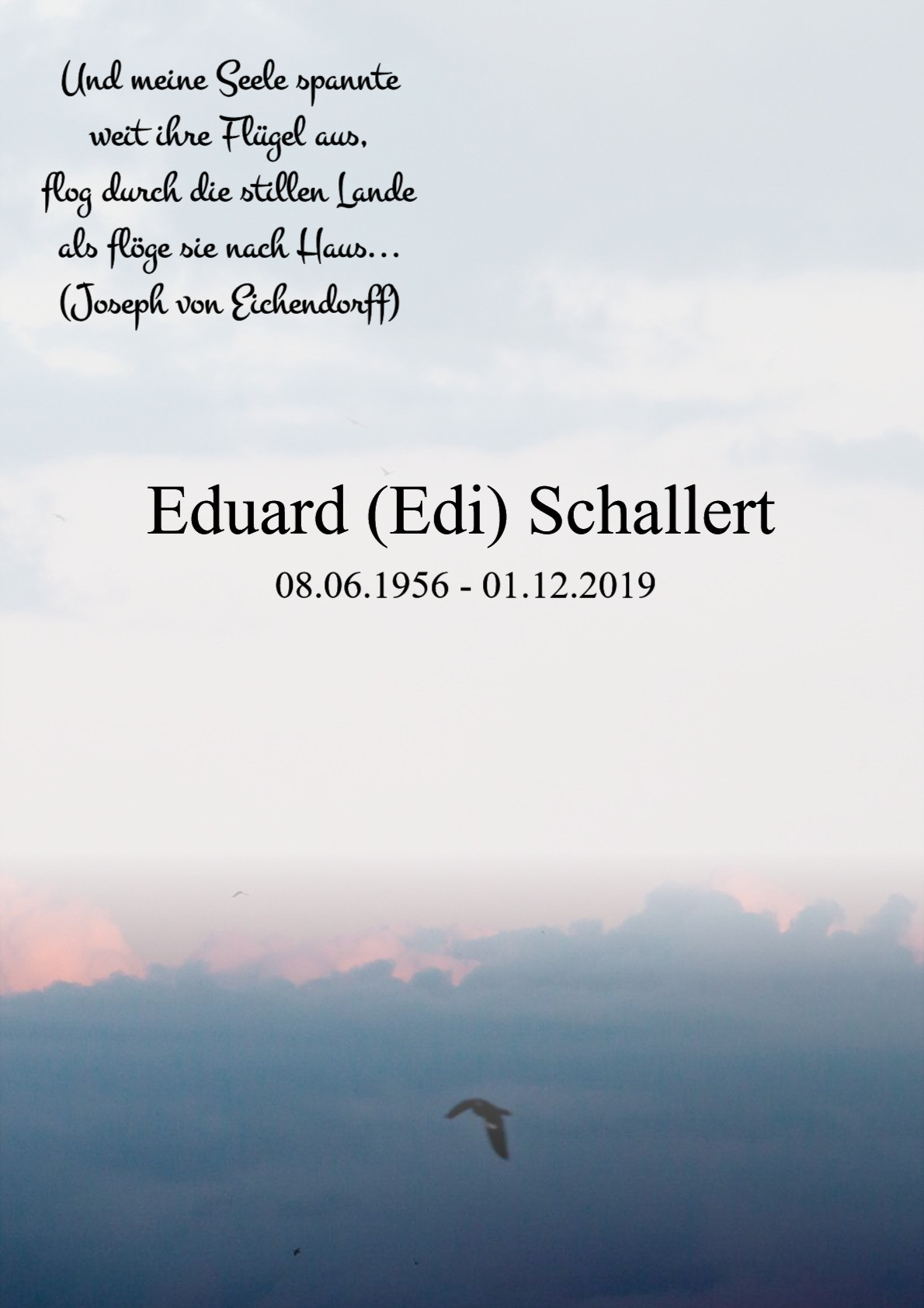 Traueranzeige von Eduard (Edi) Schallert