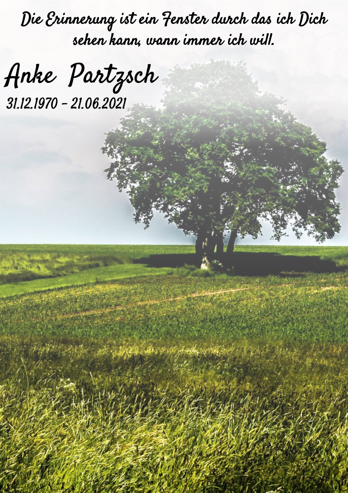 Traueranzeige von Anke Partzsch