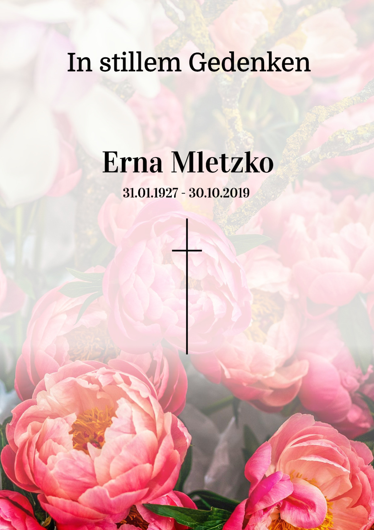 Traueranzeige von Erna Mletzko