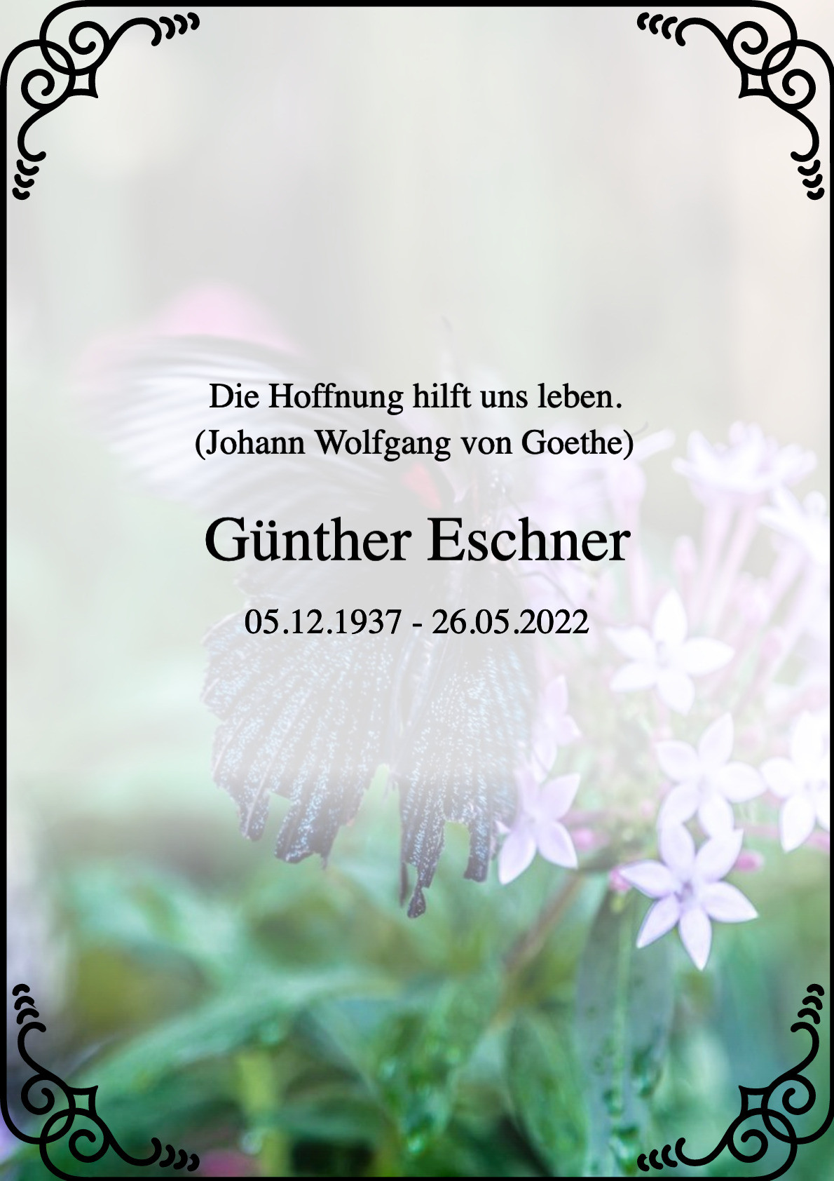 Traueranzeige von Günther Eschner