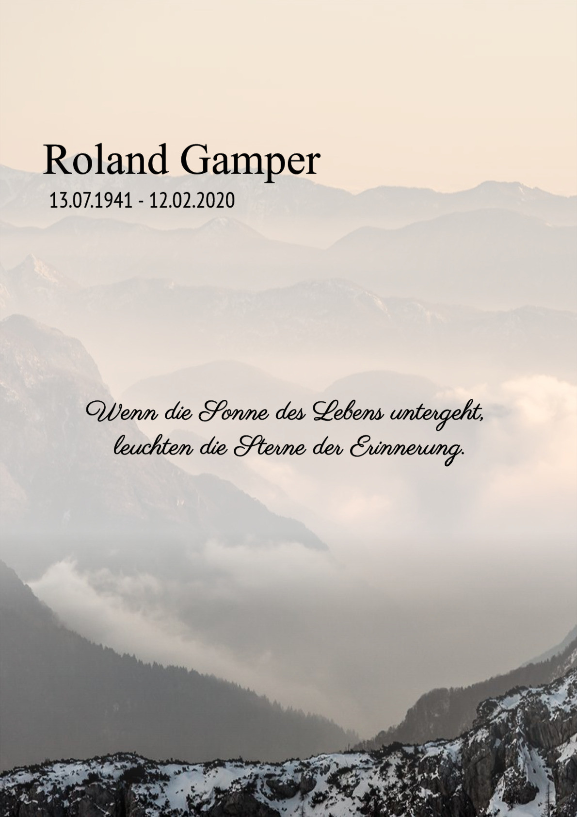 Traueranzeige von Roland Gamper
