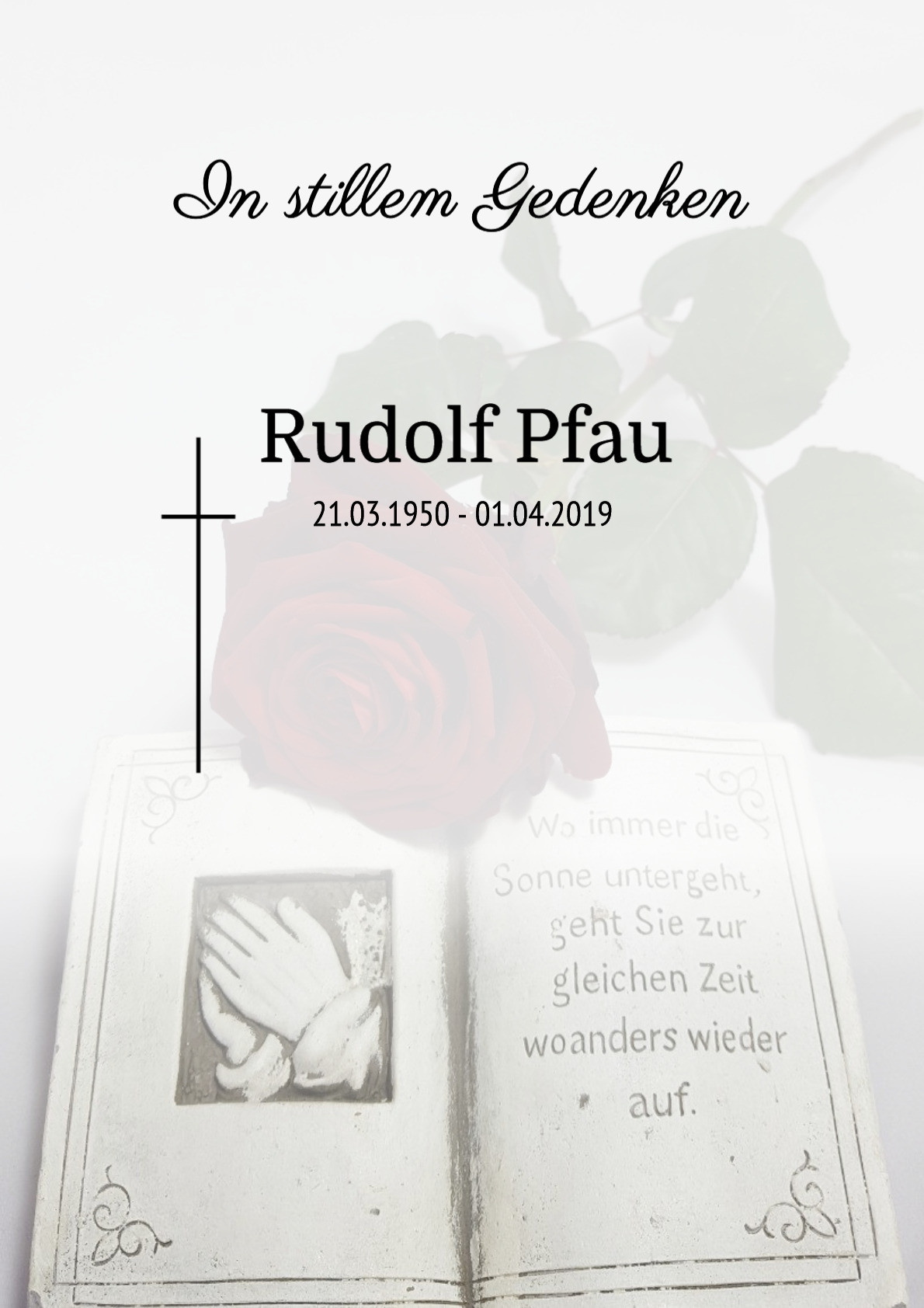 Traueranzeige von Rudolf Pfau
