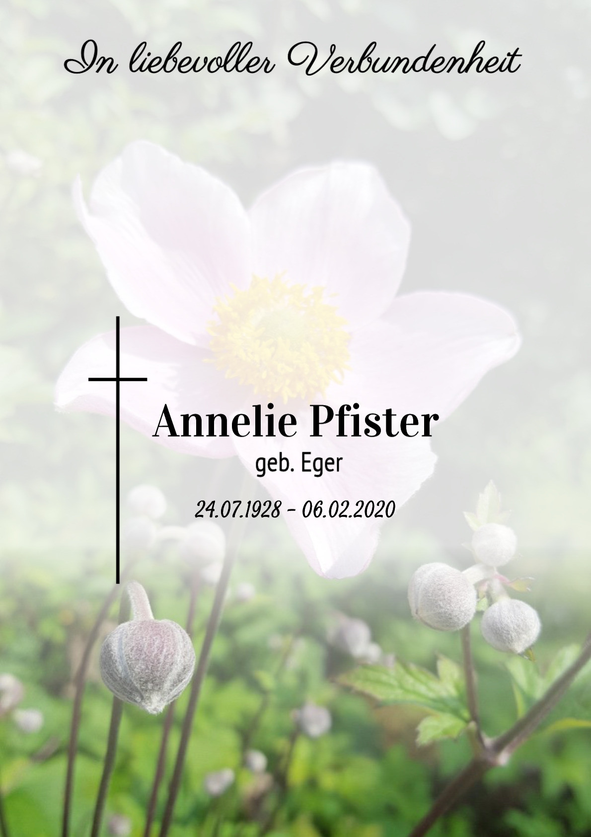 Traueranzeige von Annelie Pfister