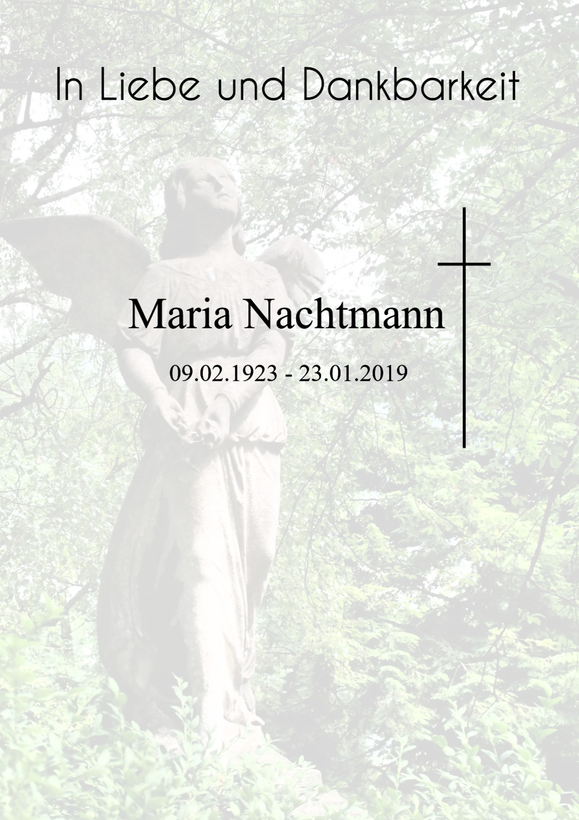 Traueranzeige von Maria Nachtmann