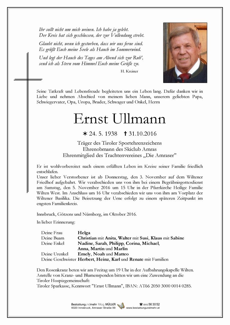 Traueranzeige von Ernst Ullmann