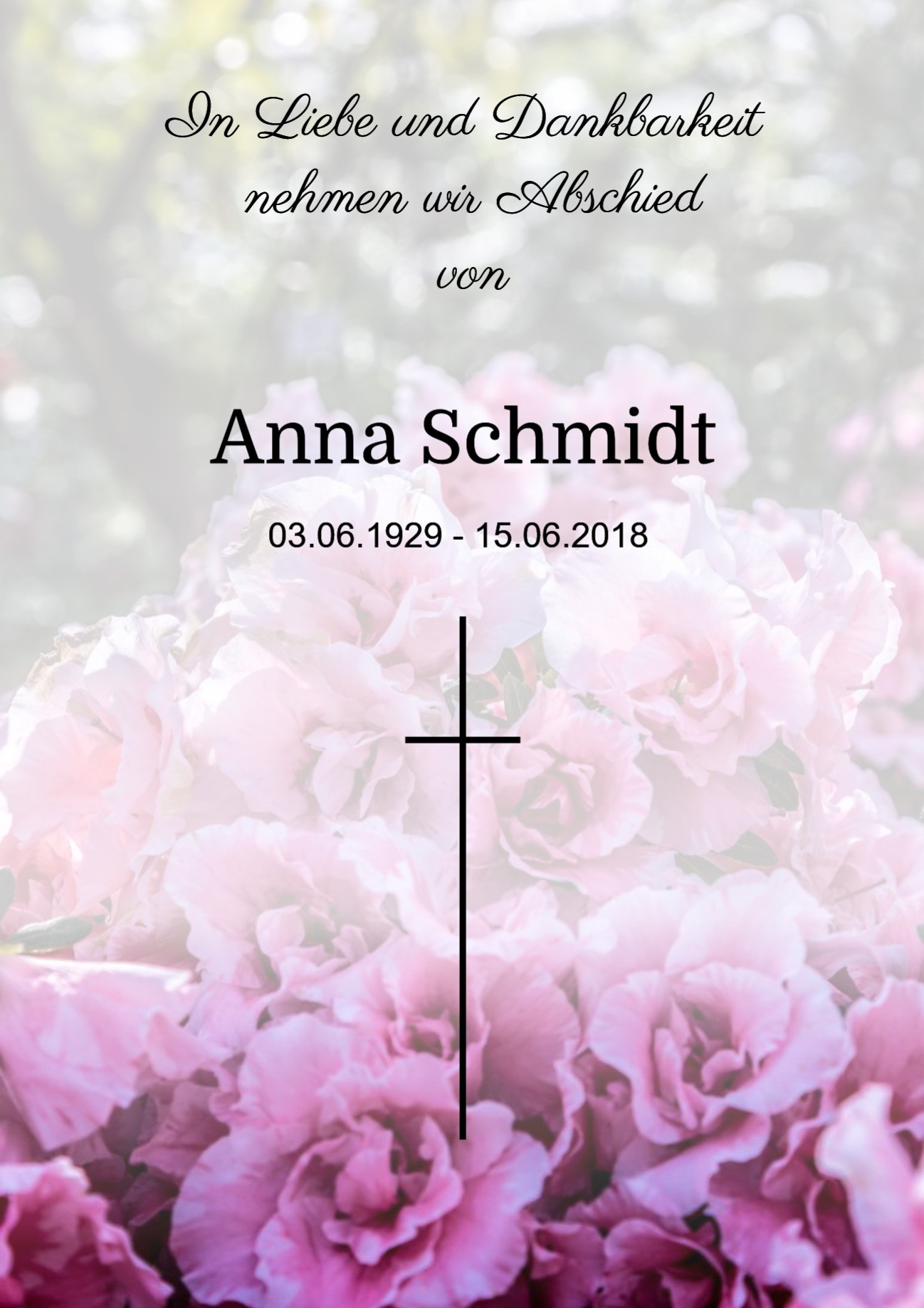 Traueranzeige von Anna Schmidt