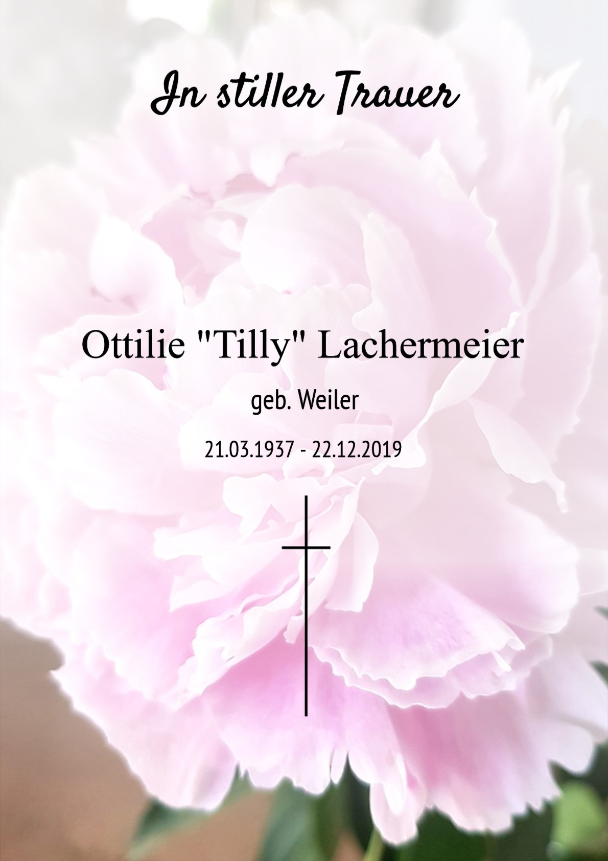 Traueranzeige von Ottilie "Tilly" Lachermeier