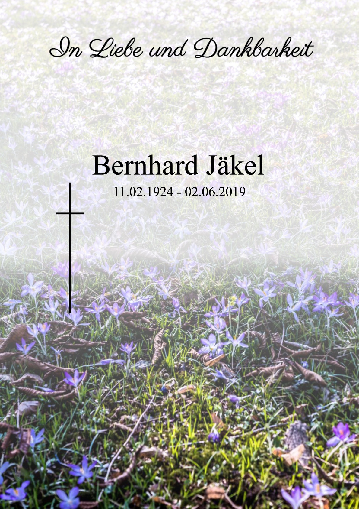 Traueranzeige von Bernhard Jäkel