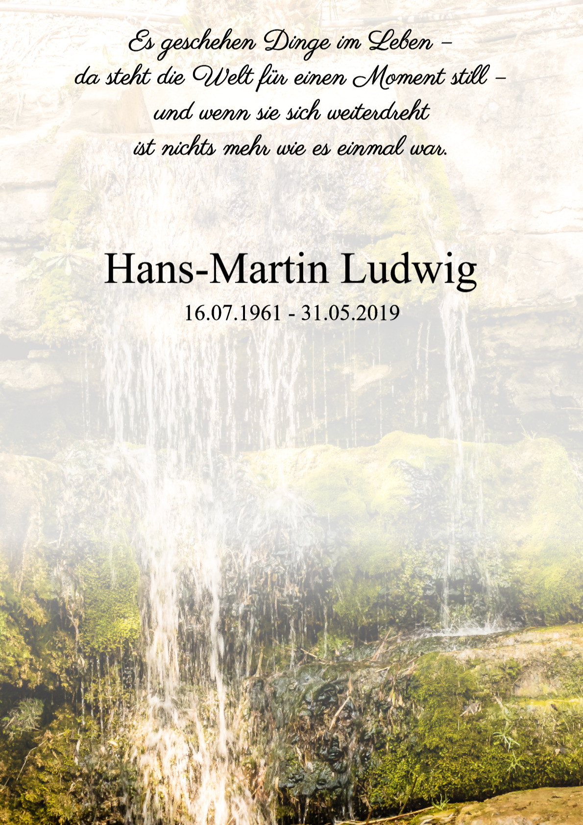 Traueranzeige von Hans-Martin Ludwig