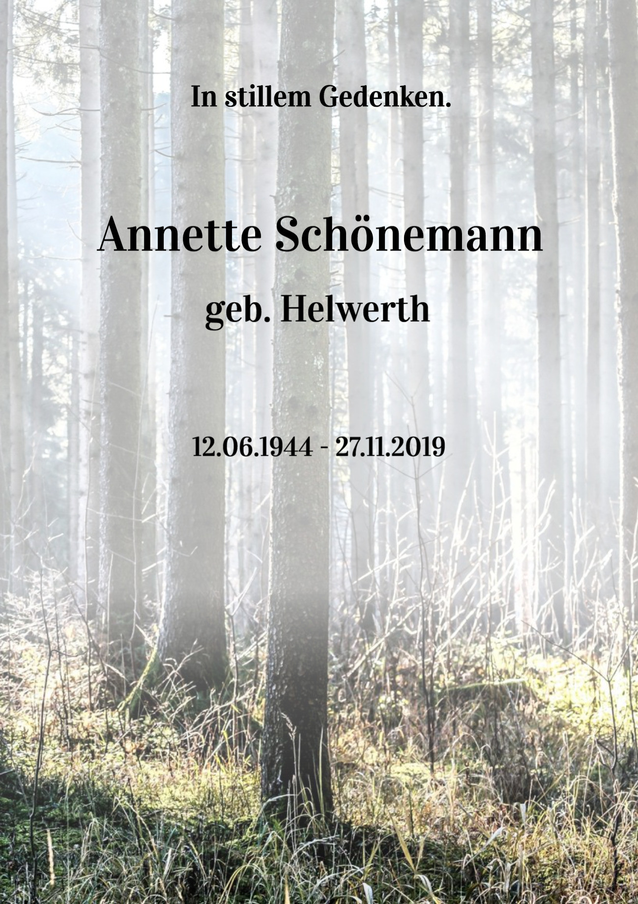 Traueranzeige von Annette Schönemann