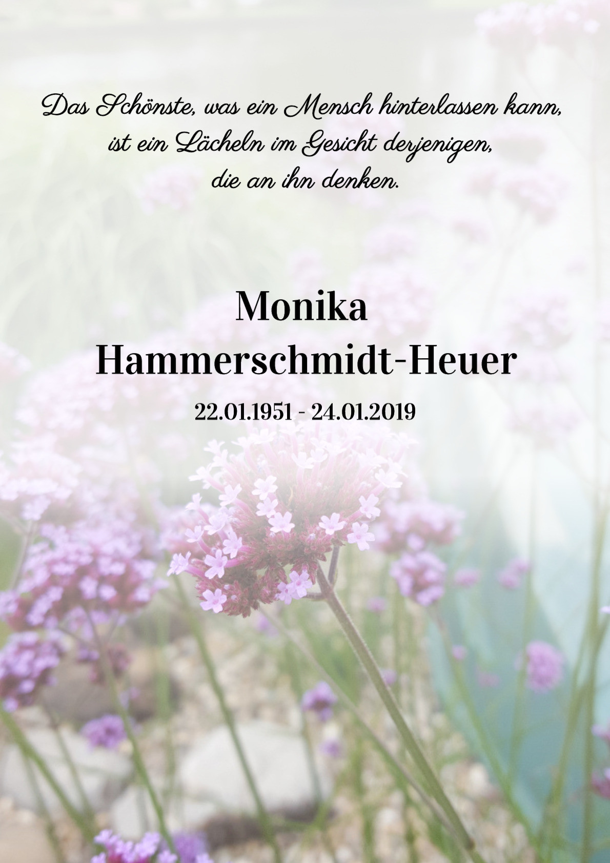 Traueranzeige von Monika Hammerschmidt-Heuer