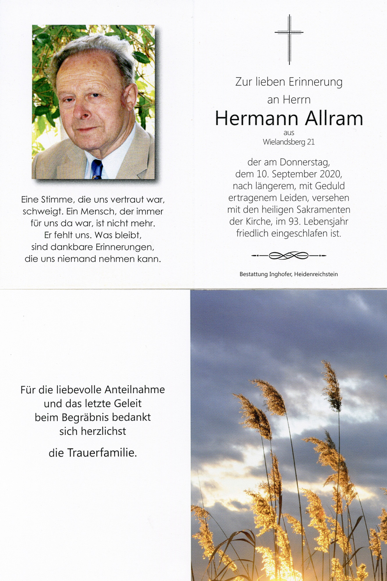 Gedenkkärtchen