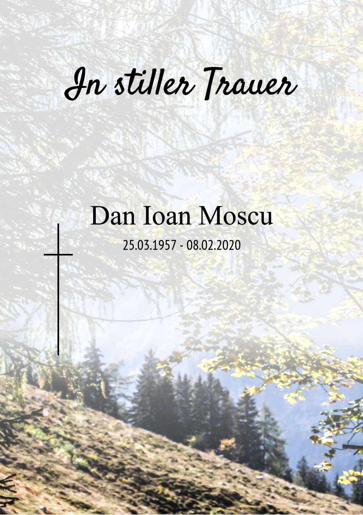 Traueranzeige von Dan Ioan Moscu