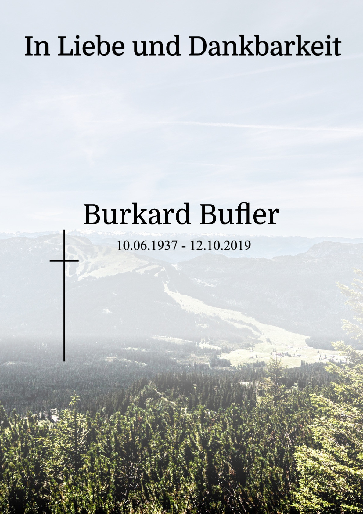 Traueranzeige von Burkard Bufler