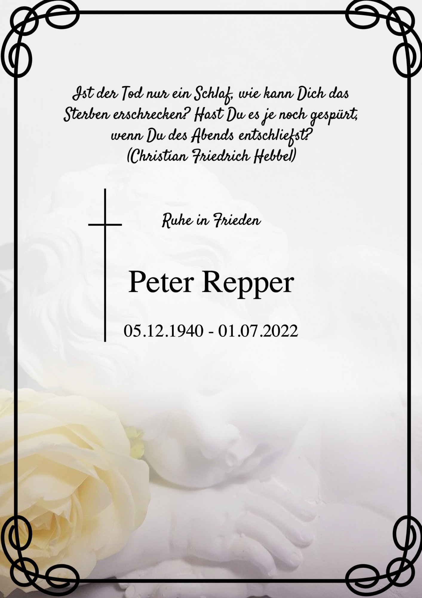 Traueranzeige von Peter Repper